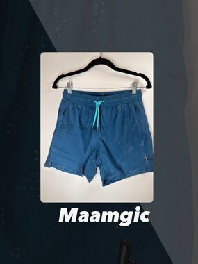 NWT Maamgic Lake Blue Swim Trunks